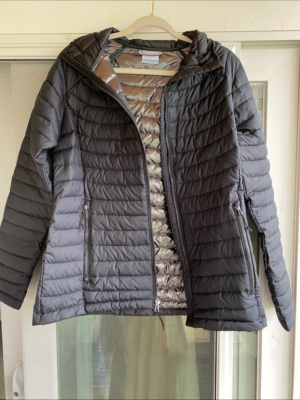 Columbia Black Quilted Hooded Puffer Jacket